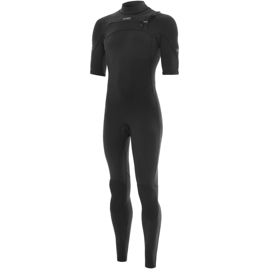 2026 Nyord Mens Solu Yulex 2/2mm Short Sleeve Chest Zip Fl Wetsuit SOLM22SSF001 - Black